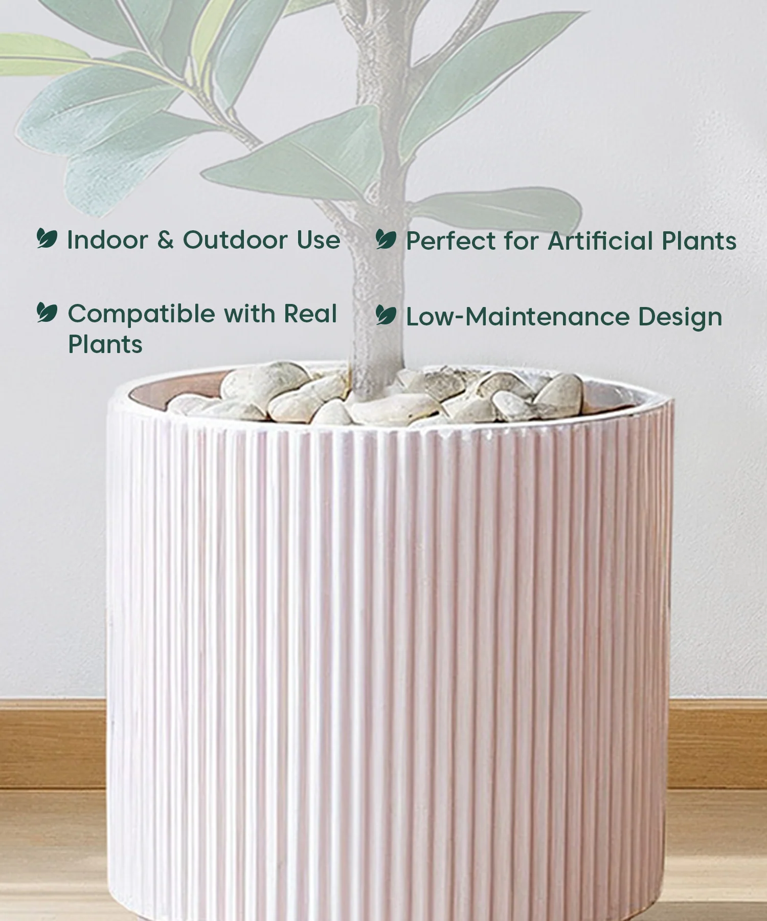 Manhattan Bloom Fiberglass Planter - Image 27