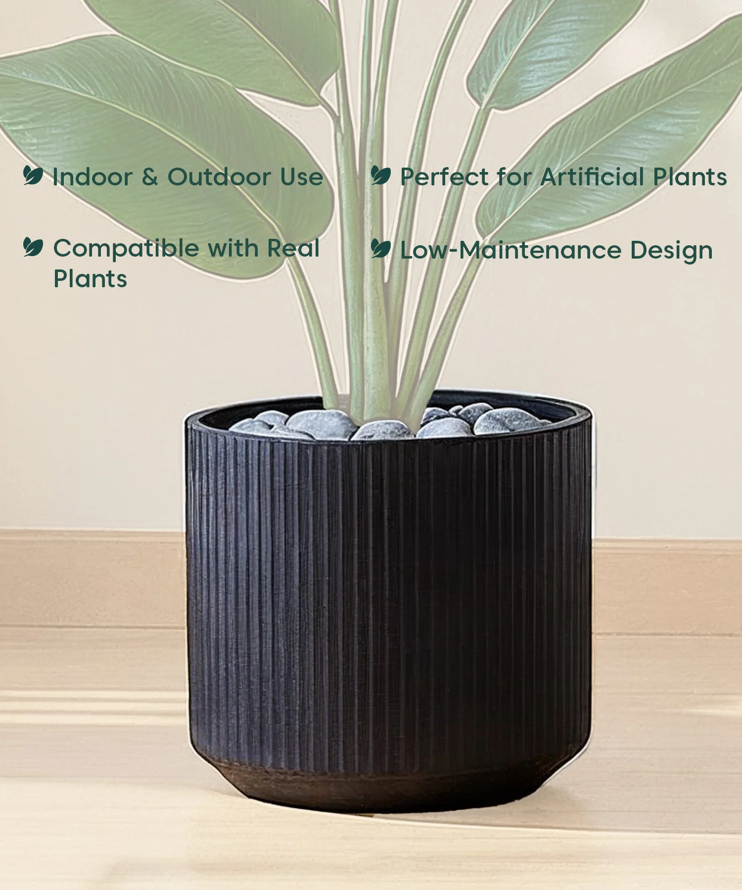 Manhattan Bloom Fiberglass Planter - Image 3
