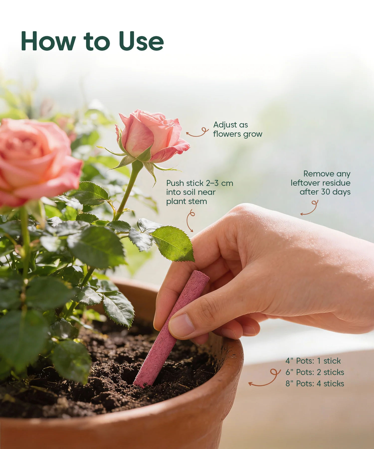 Flora Fertilizer Sticks for Flowering Plants (Pack of 35) – Bloom Booster - Image 4