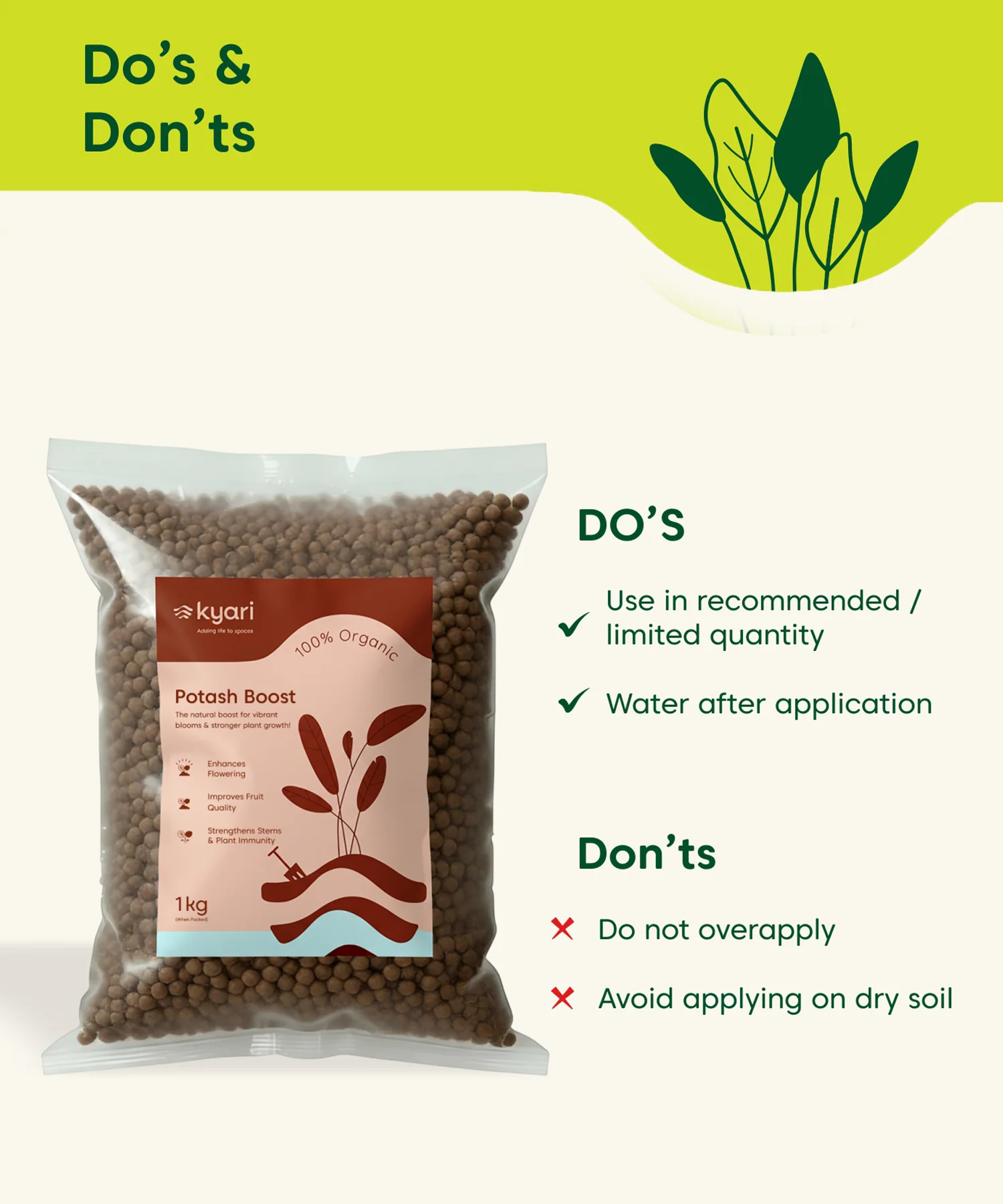 Organic Potash Meal (1 KG) – Slow Release Plant Nutrient - Image 3