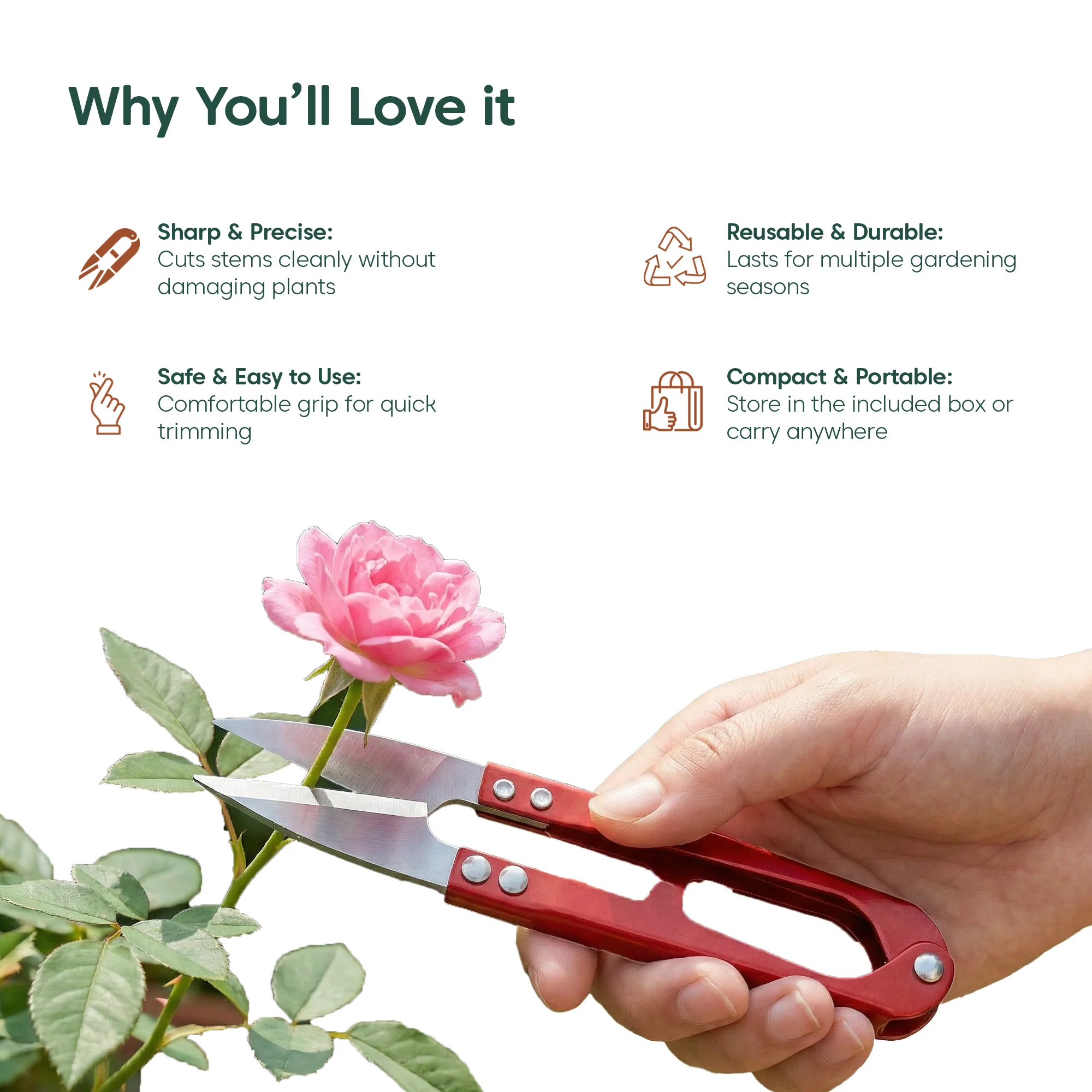 Plant Snips – Fine Precision Cutter for Plants - Thread Cutter - Image 11