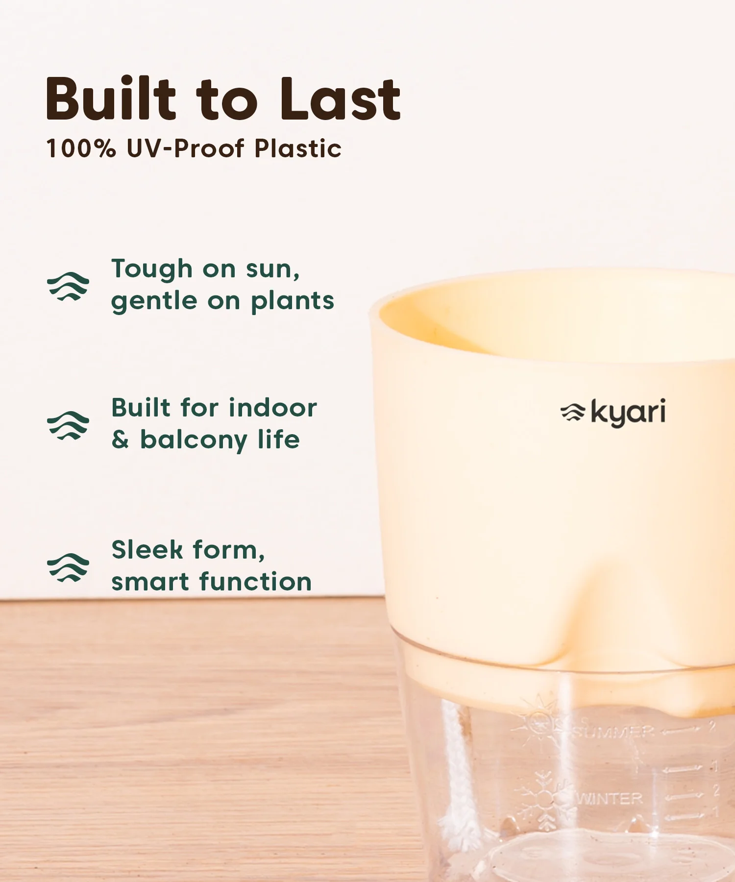 Kyari Poetic Pot Combo of 3 Cream - Image 4